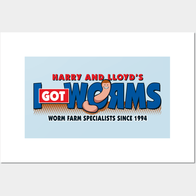 Harry & Lloyd's I Got Worms Wall Art by DGNGraphix